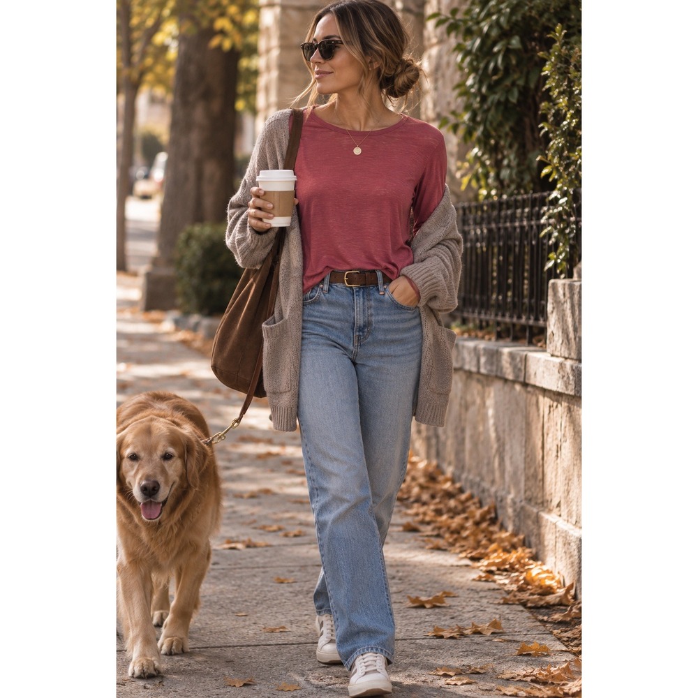 Tasc ls tee autumn berry magenta layering performance slub knit active comfort m